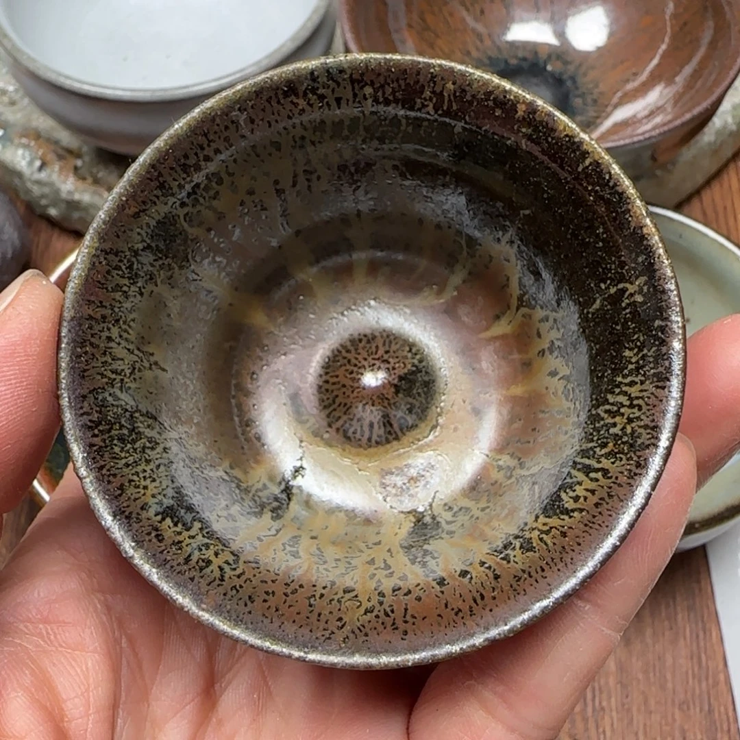 柴烧建盏茶盏茶杯227