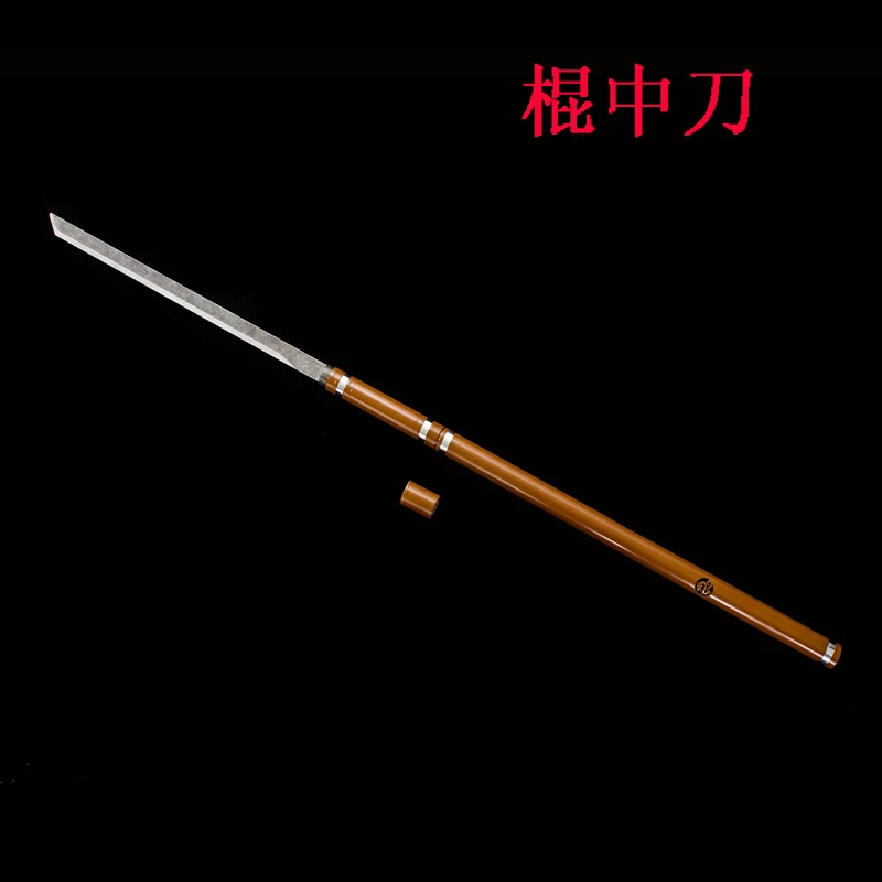 龙泉宝刀长枪锰钢一体长款唐横刀棍中刀车载防身冷兵器未开刃