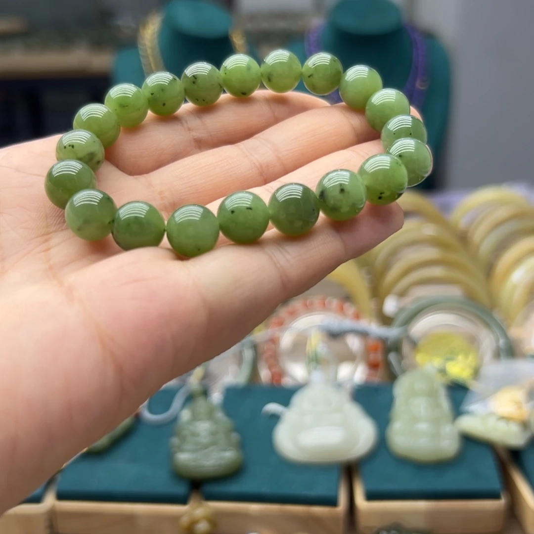 手链未镶嵌和田玉（碧玉）卡10圆珠