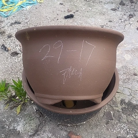 中国宜兴紫砂花盆，