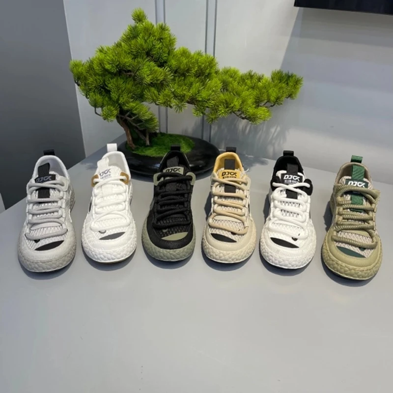 夏季新款透气低帮薄款冰丝网面鞋平底时尚休闲鞋潮流百搭运动男鞋