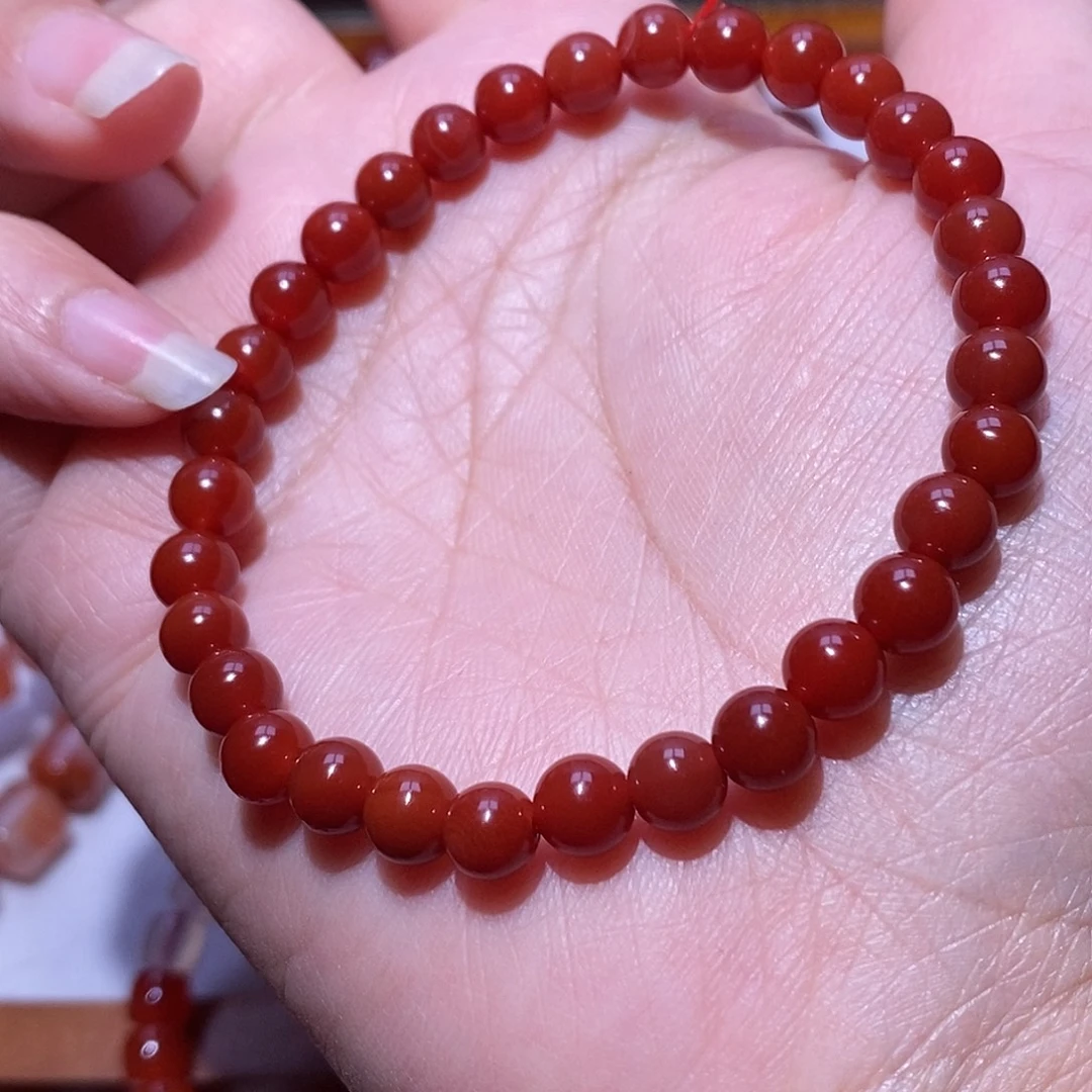南红玛瑙未镶嵌手串卡6