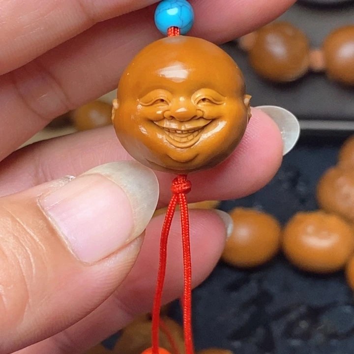 洛***可手串/手链橄榄核笑佛吊坠