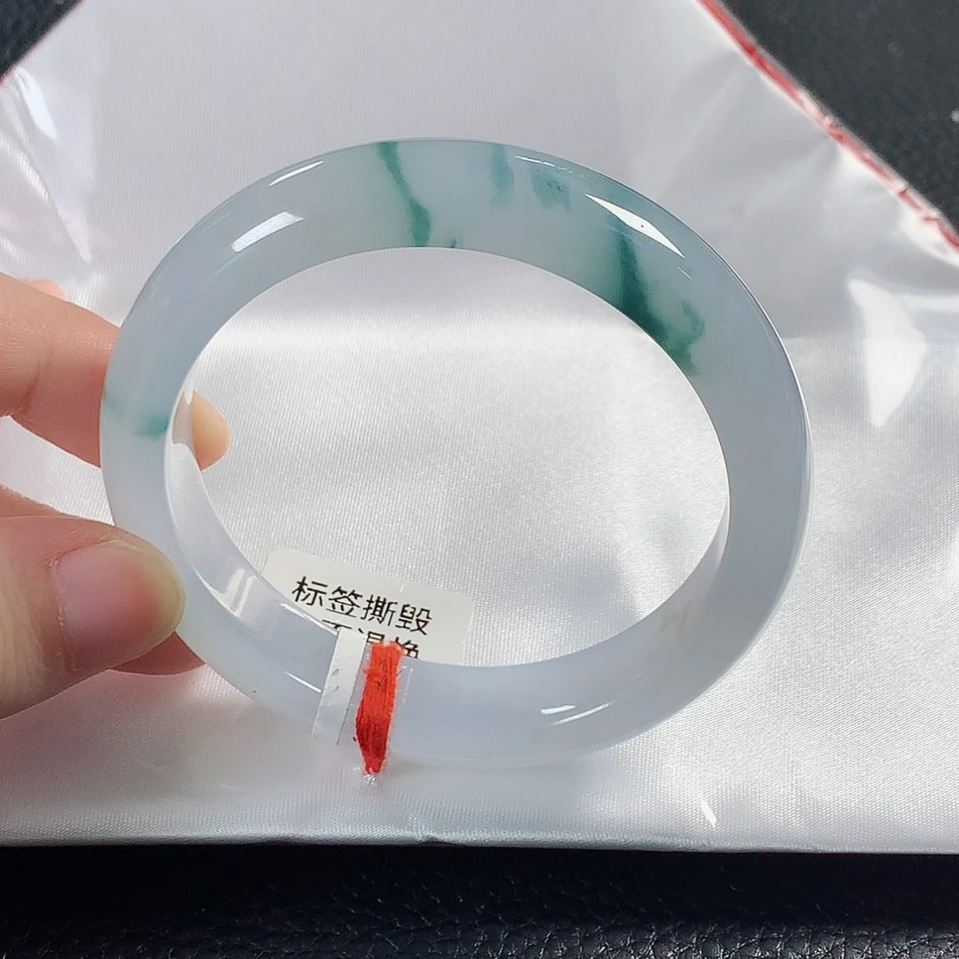 翡翠手镯未镶嵌缅甸天然翡翠手镯56圈口