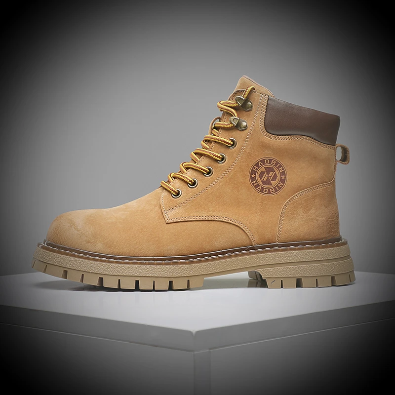 新款休闲复古高帮时尚百搭秋冬厚底男士马丁靴