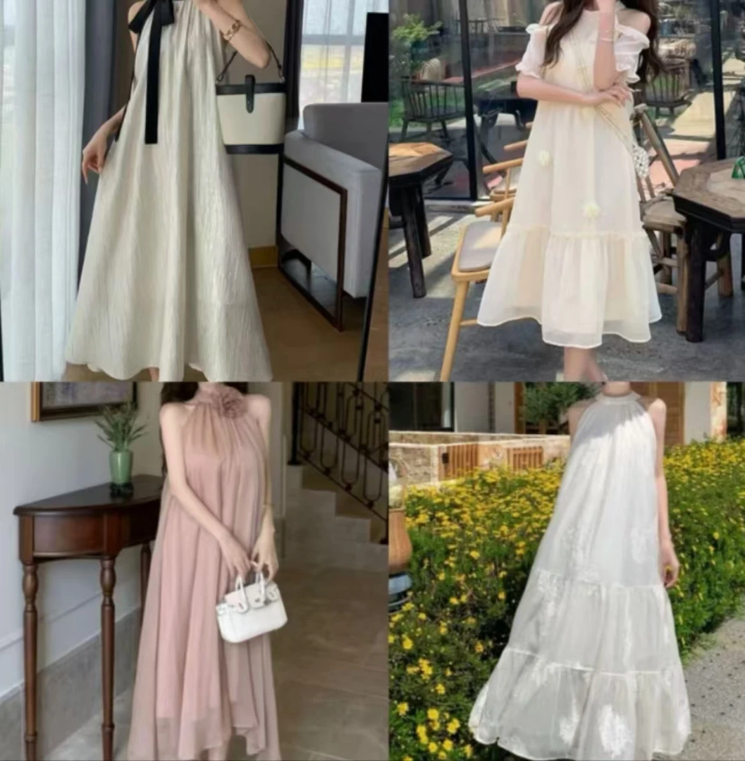 A861-870法式吊带连衣裙纯欲温柔风甜美（不是主图款以直播间为准）