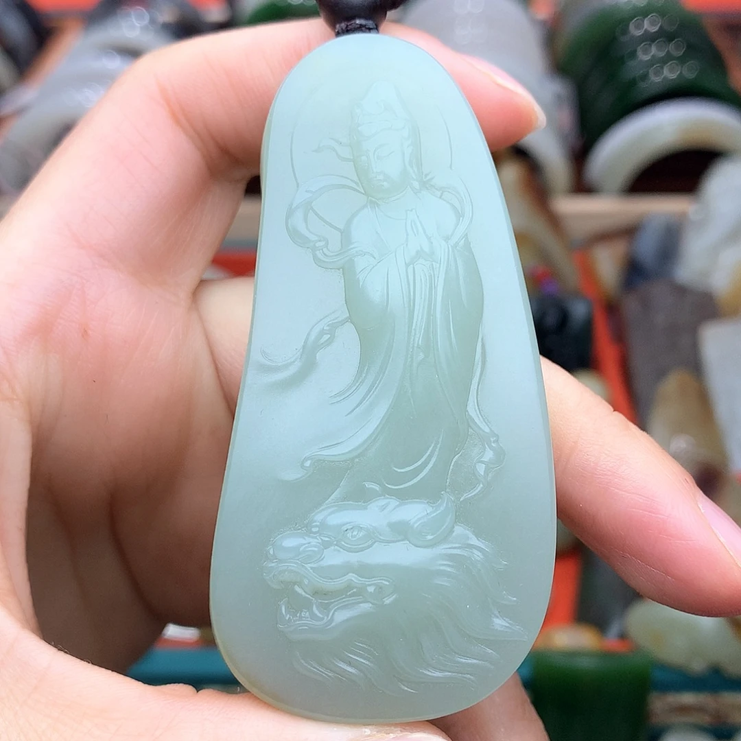 ****和田玉未镶嵌颈饰