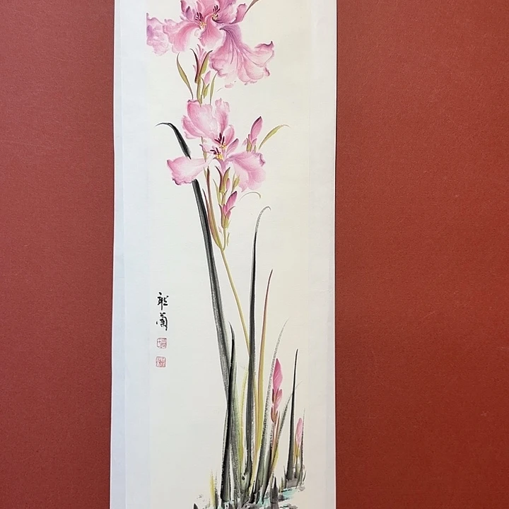 国画听兰老师花鸟