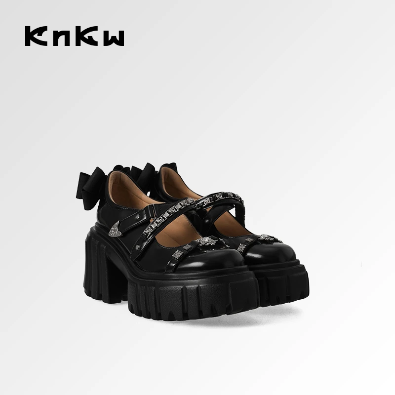 【沈月同款】KNKW蝶舞派对厚底9.5cm玛丽珍春夏辣妹风单鞋W4108E108