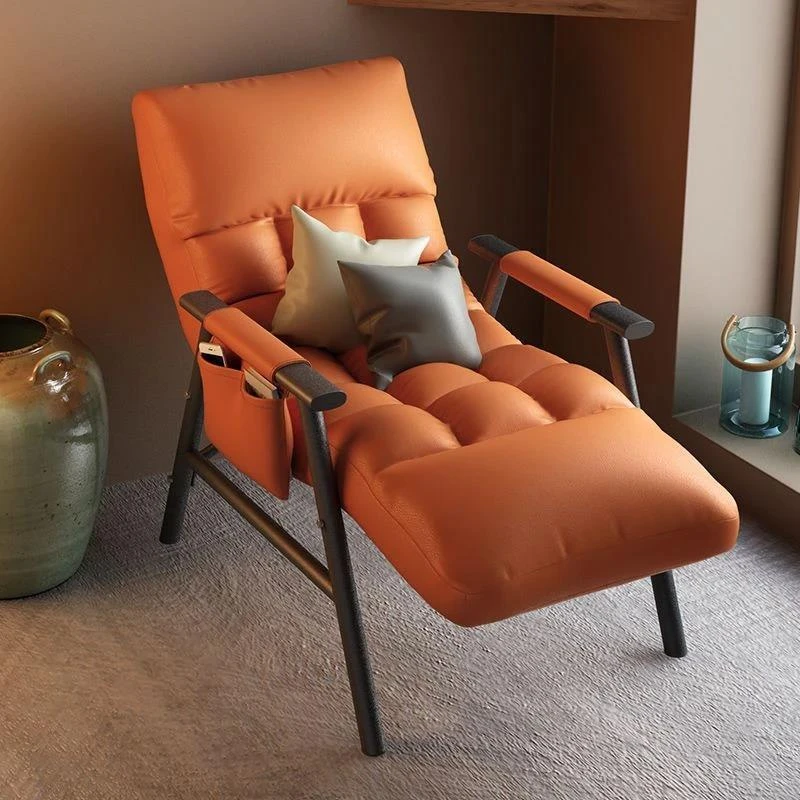 高档单人躺椅阳台家用懒人椅休闲椅办公室可坐可躺沙发椅子可调节