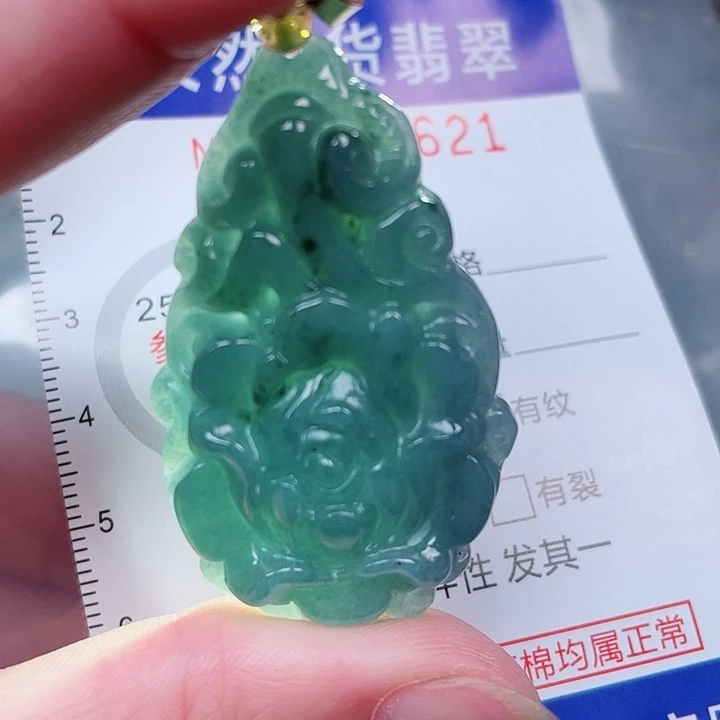 翡翠未镶嵌吊坠(赠链)