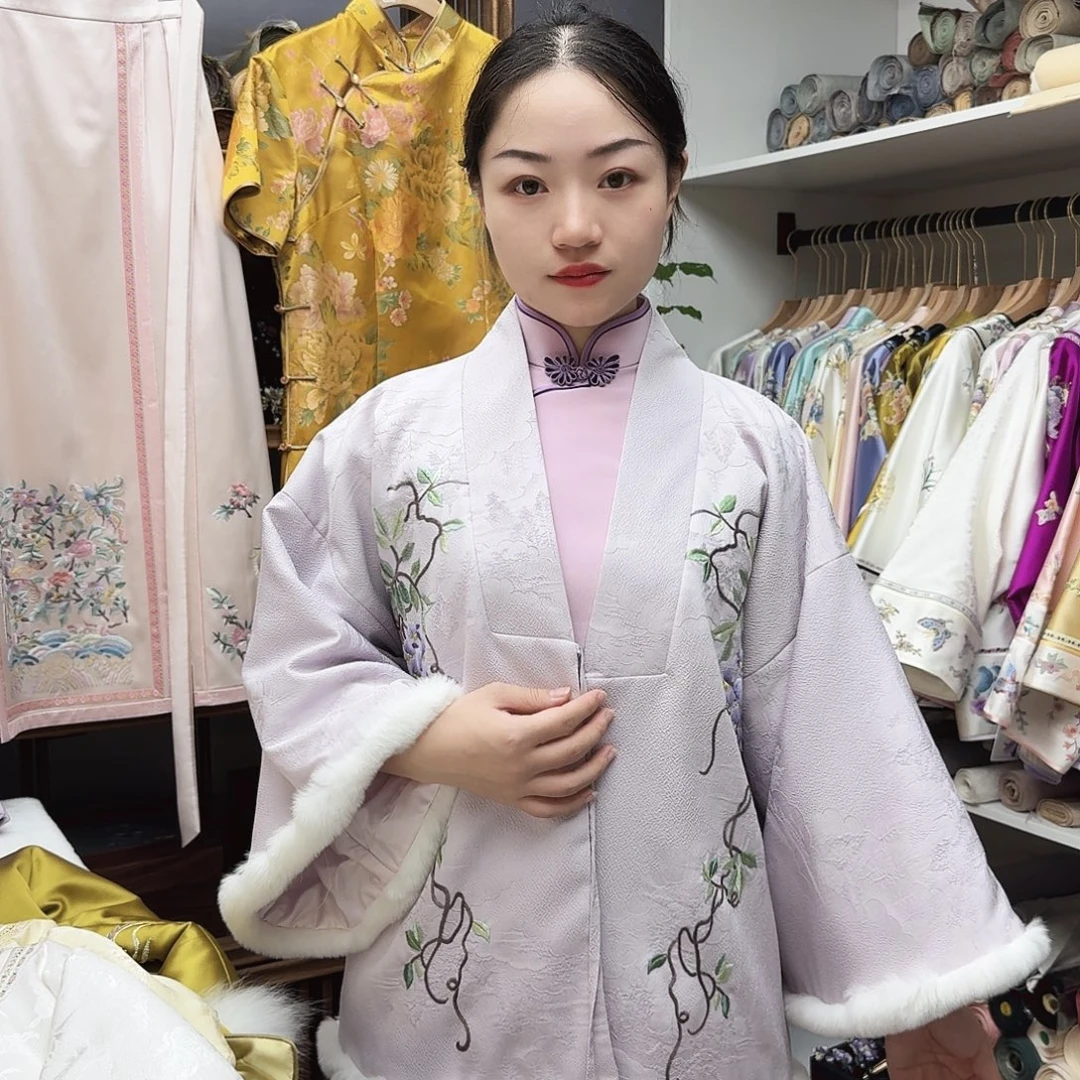 苏绣棉服外套6棉服