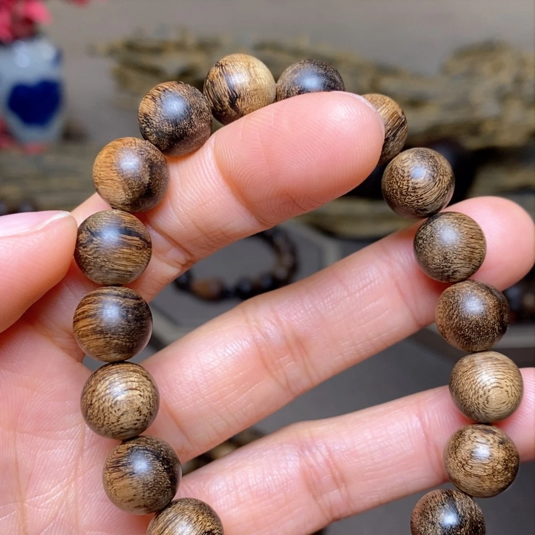 沉香手串越南芽庄黄棋楠瘤疤单圈1.0