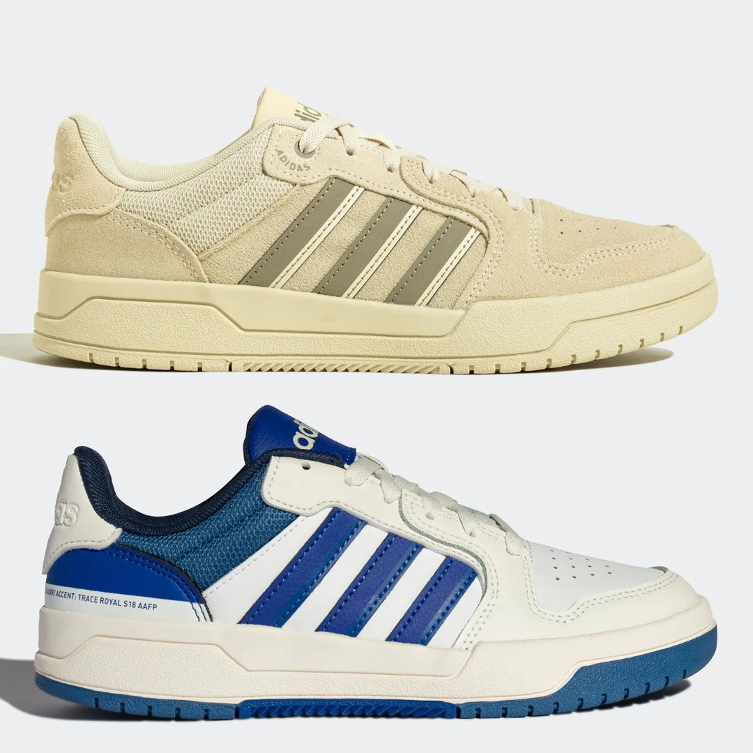 Adidas阿迪达斯 ENTRAP 男女复古耐磨休闲篮球板鞋 JS3007 JS3009