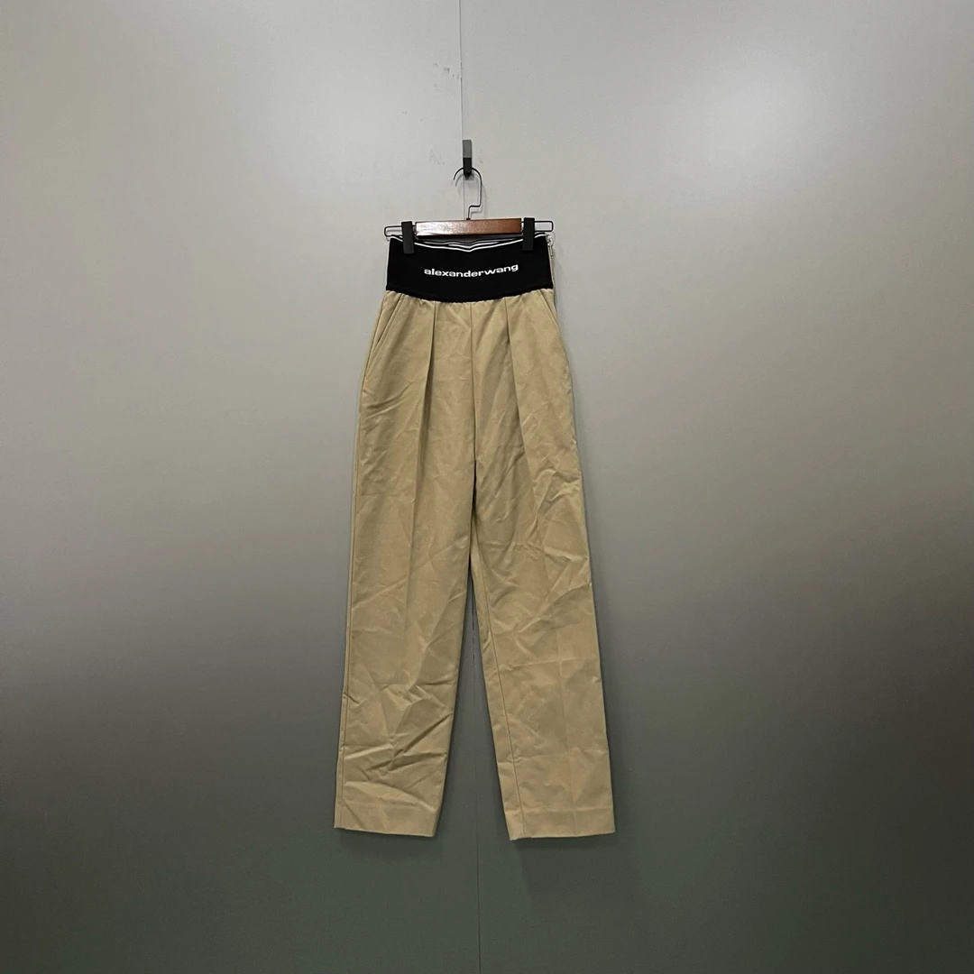 95新 ALEXANDER WANG xy 拼接印花logo长裤 0码/301500