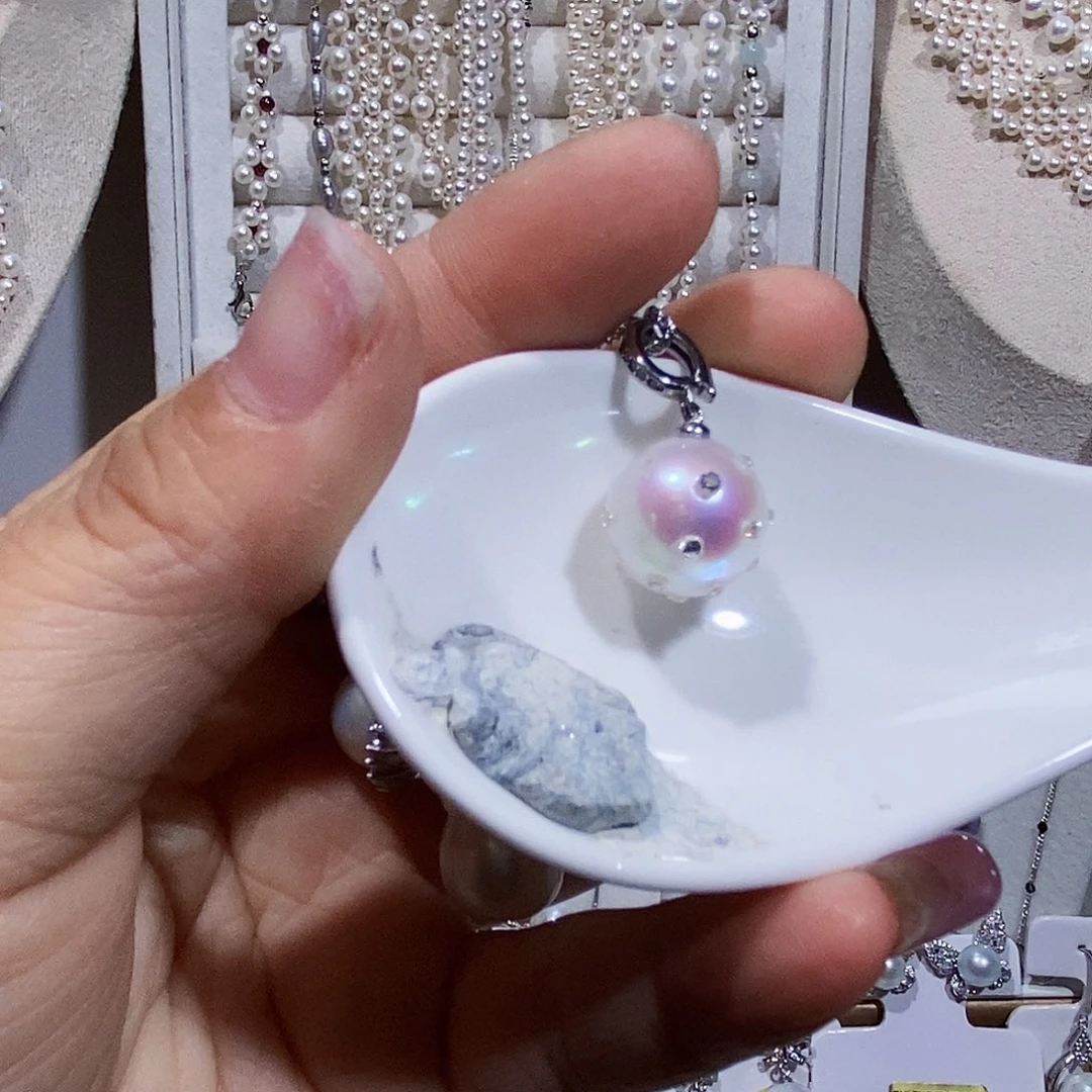 非金属925银纯银万能扣吊坠