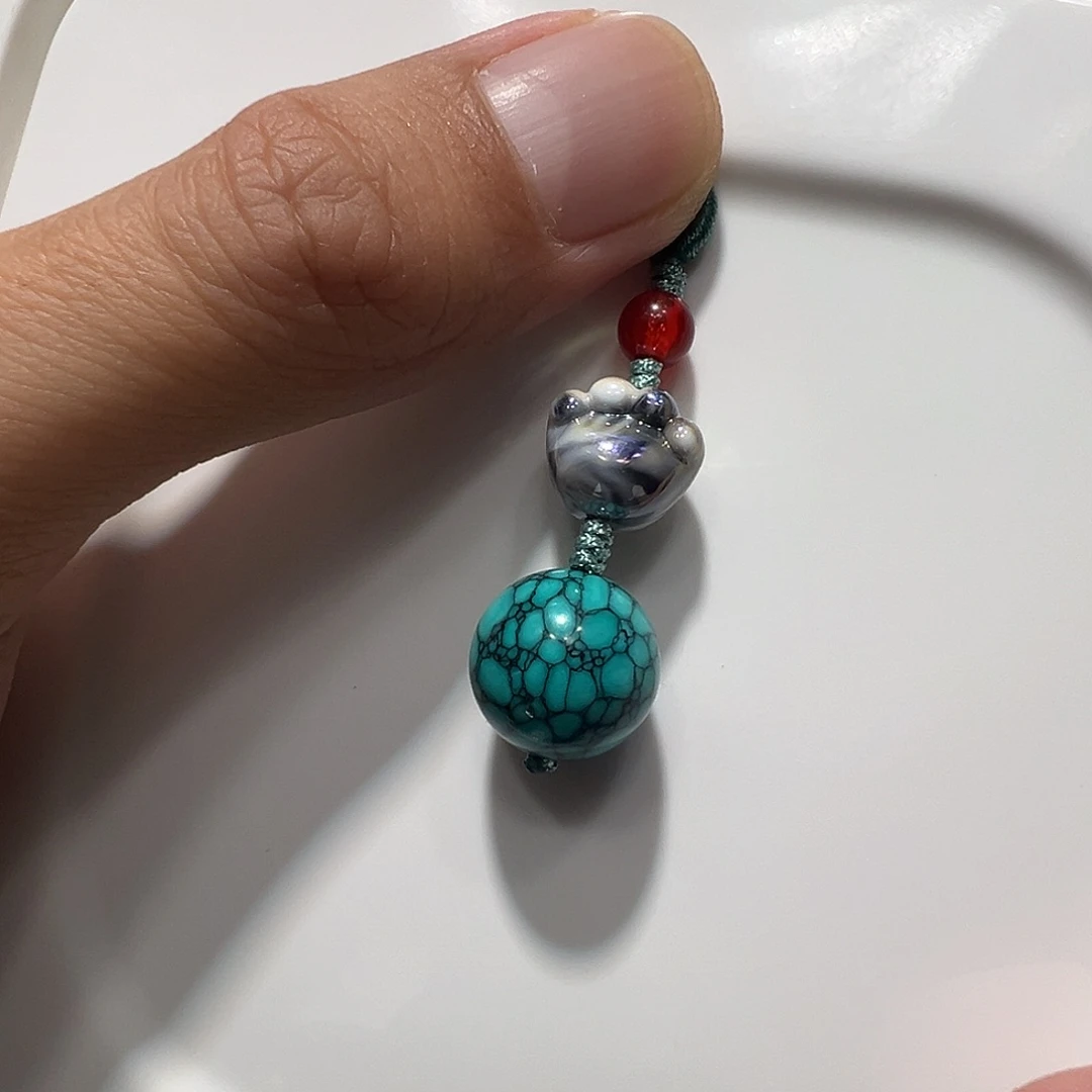 琉璃/树脂/塑料类网花猫爪款侧挂
