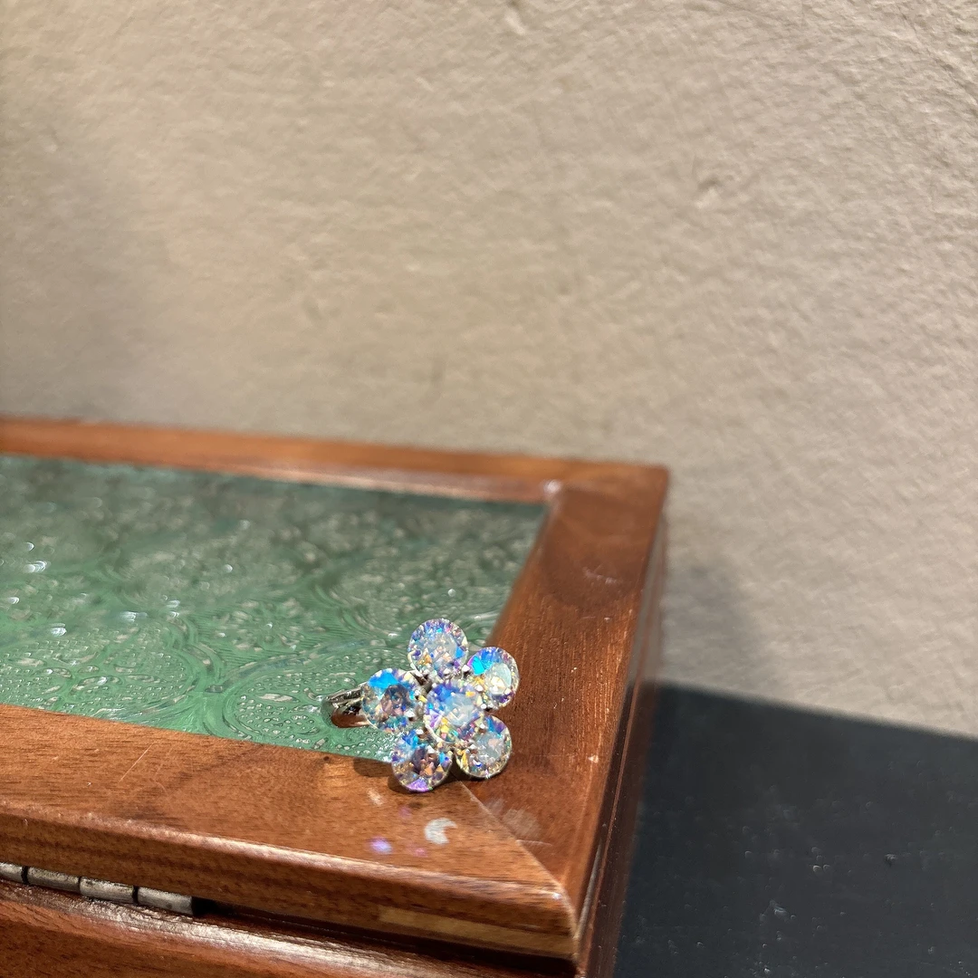 铜合金戒指 东大门细闪小花戒指J35