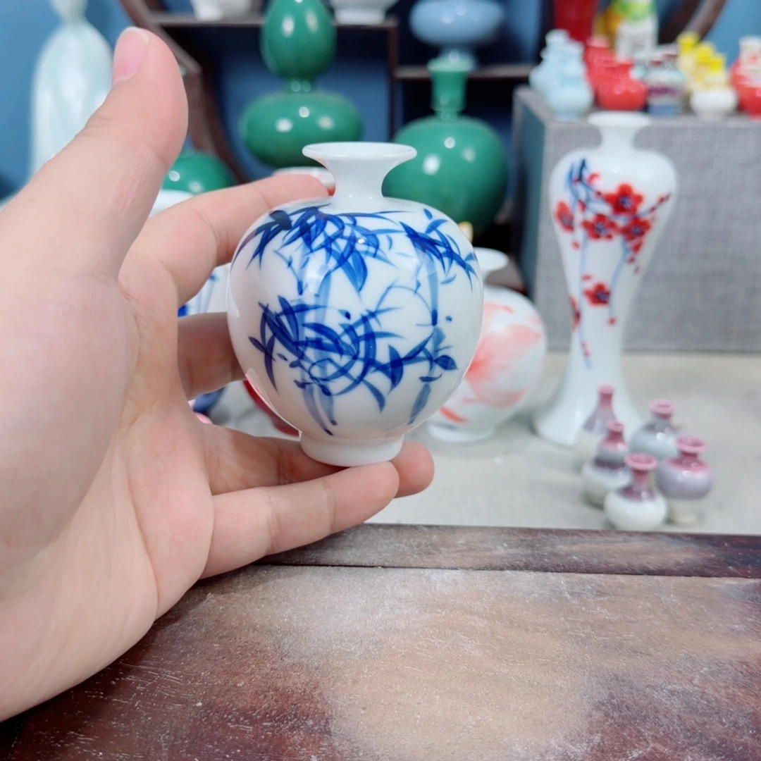 陶瓷手工小花器摆件