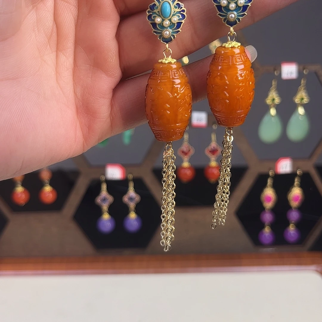 锆石合金925银耳饰