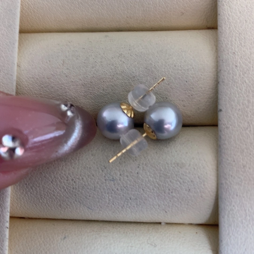 海水珍珠耳饰18K金镶嵌