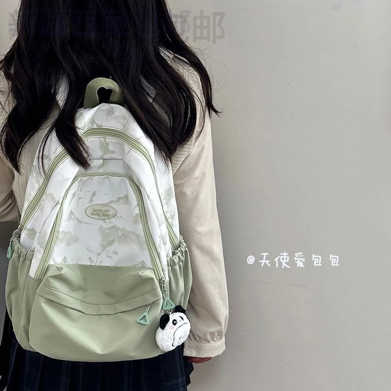 新疆国风书包女小清新森系大容量双肩包高中大学生文艺小众背