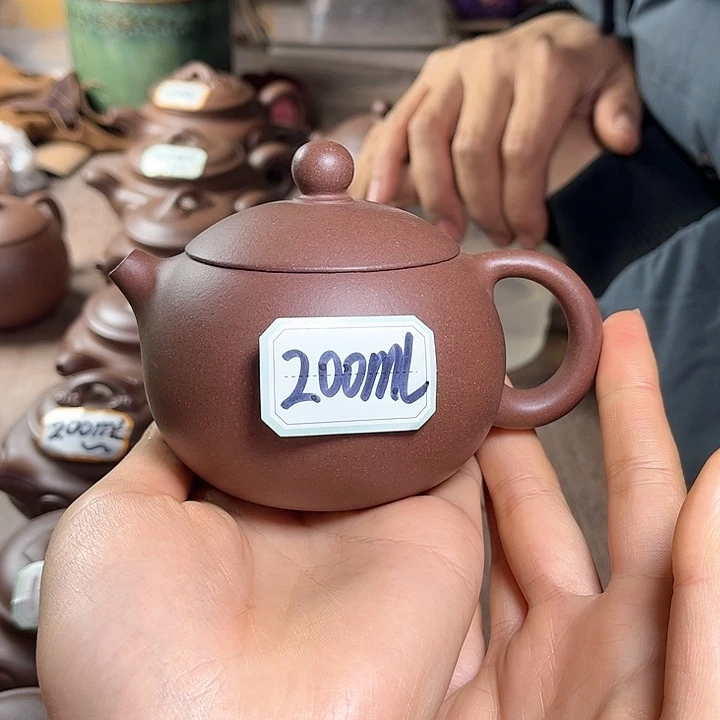 紫泥茶壶黄龙山原矿紫泥半手工