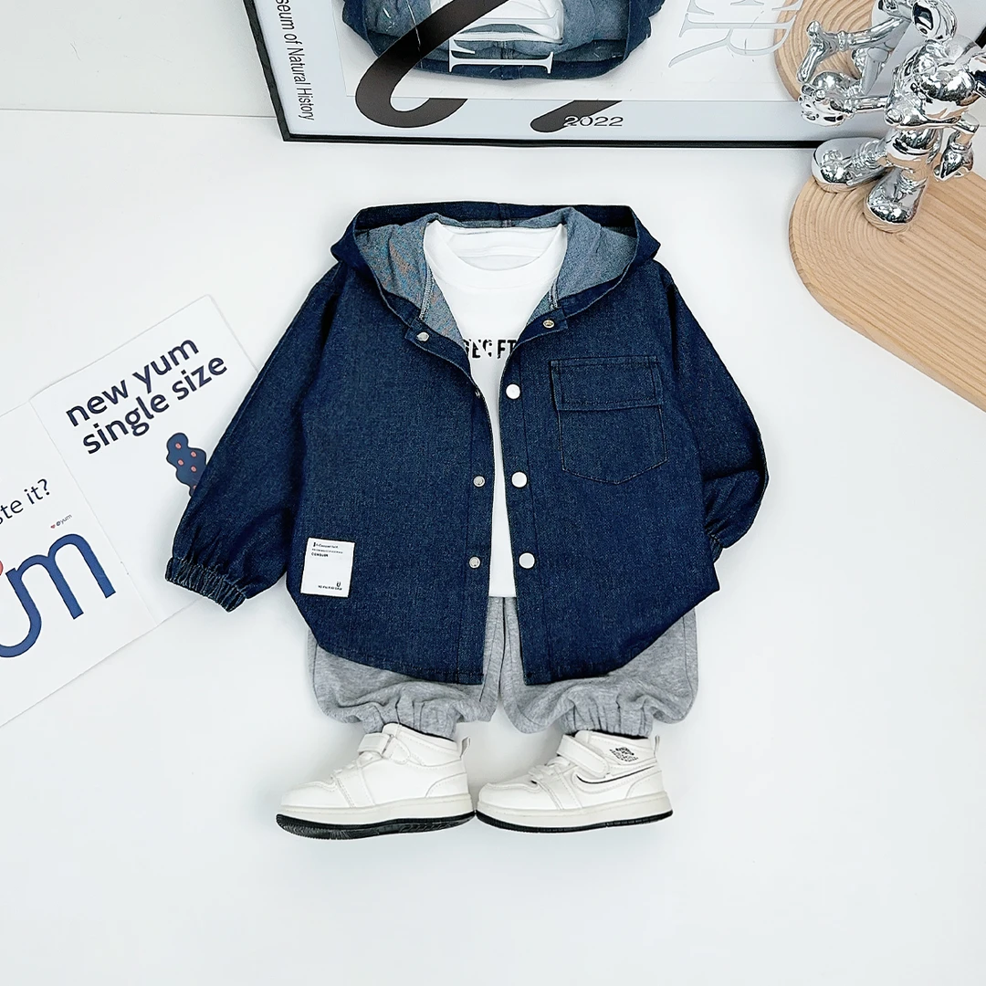男童牛仔外套春秋2025新款春装儿童夹克潮 WG28129 悠悠童话童装