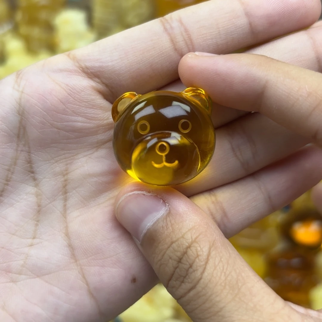 裸石金珀未镶嵌金珀吊坠打孔不退不换