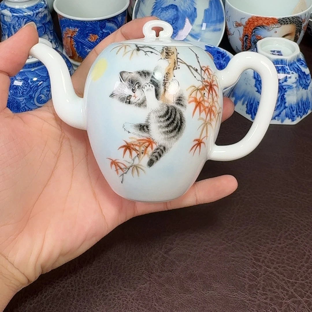 现代景德镇陶瓷盖碗