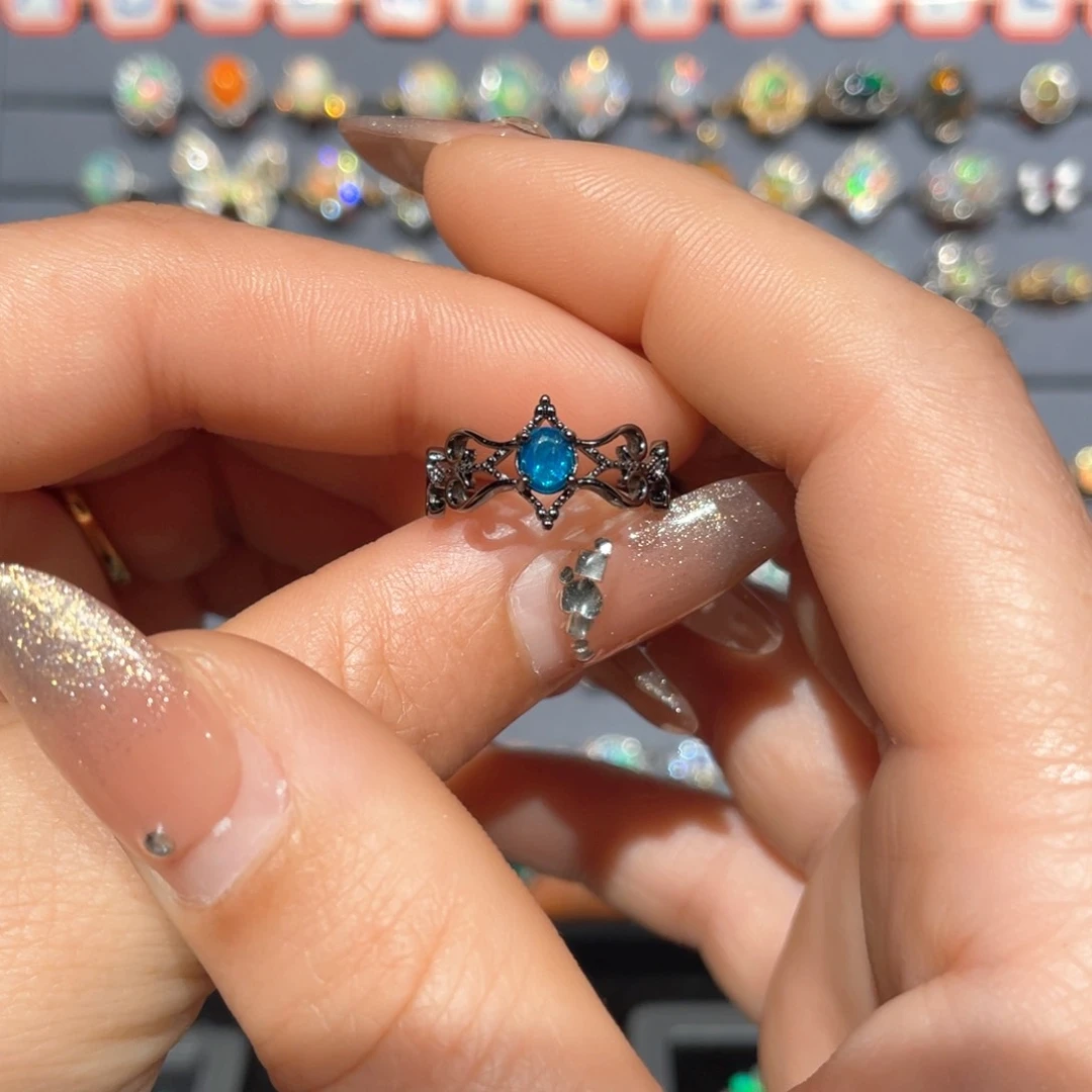 欧泊戒指欧泊银S925镶嵌