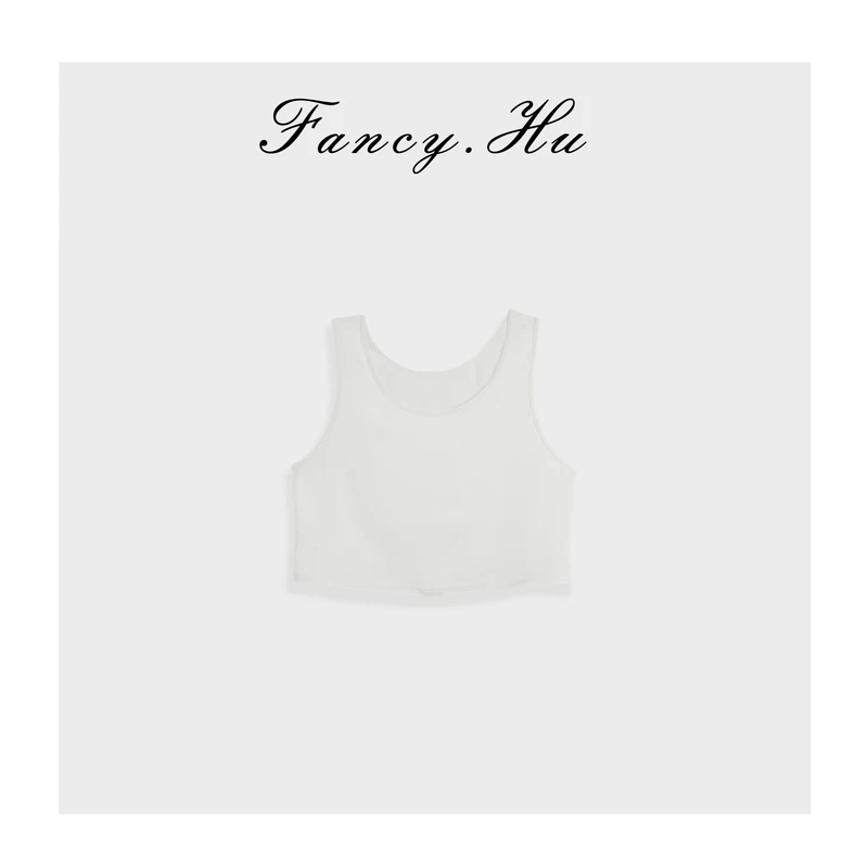 【Fancy.Hu】进口三醋酸缎面短款简约吊带背心FG2601171
