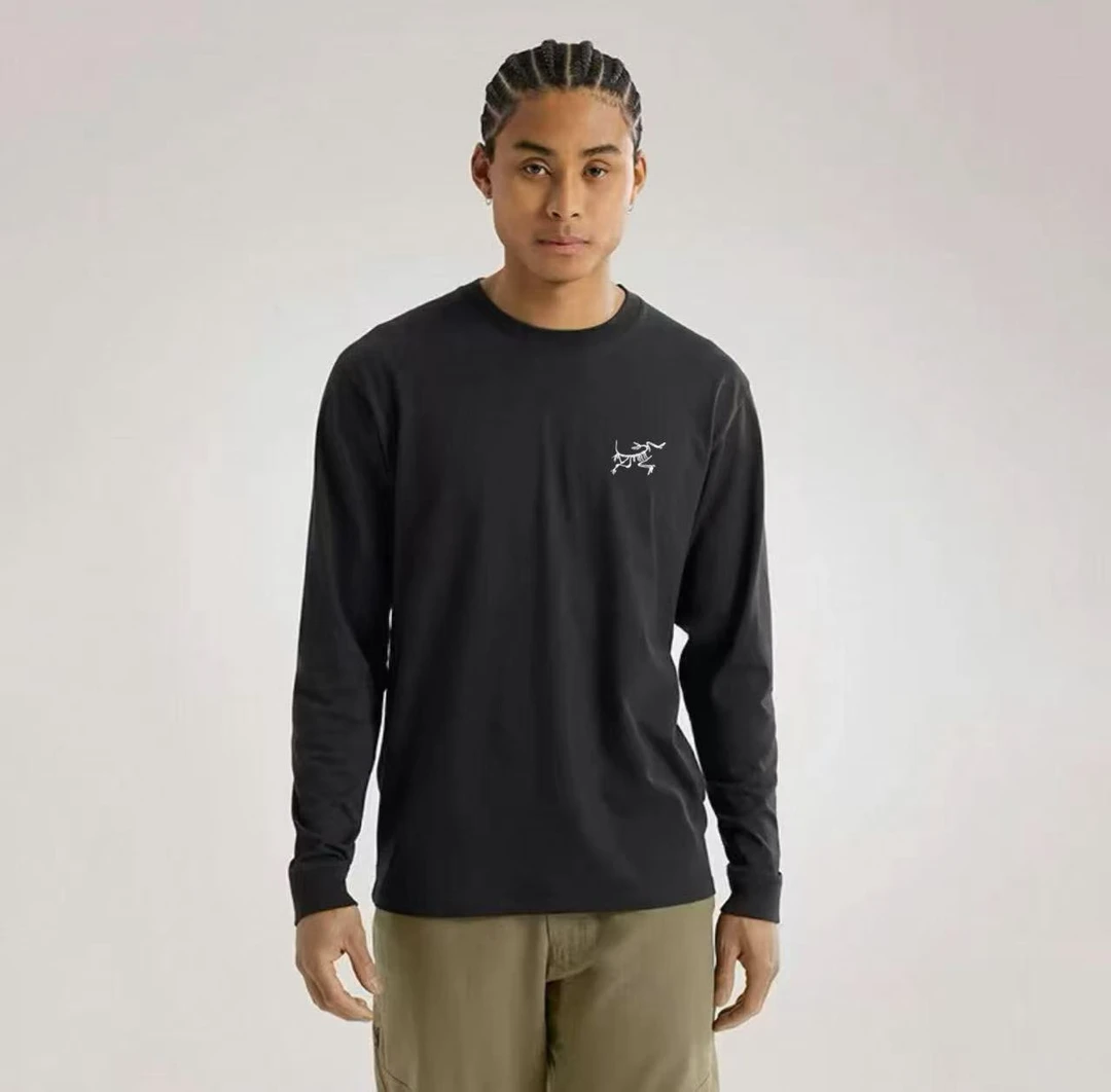 【奥莱撤柜】茑+ 圆领长袖男士运动新款时尚百搭上衣长袖高级