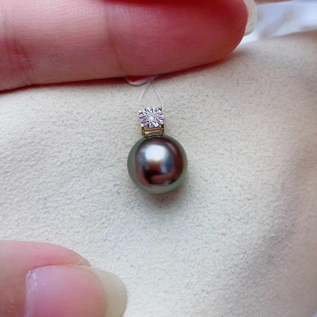 18K金镶嵌海水珍珠颈饰w91