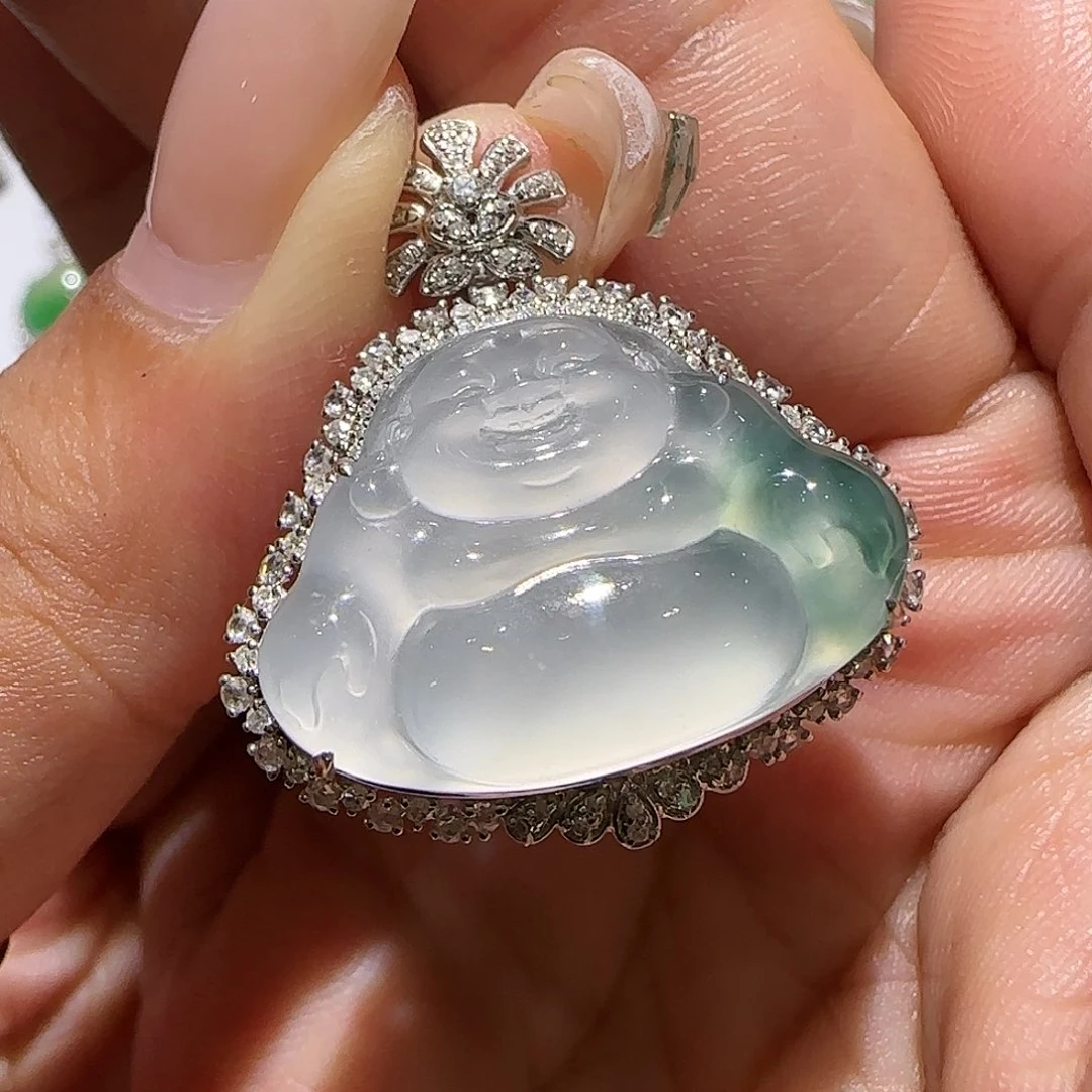 【闪购商品】翡翠18K金镶嵌颈饰天然