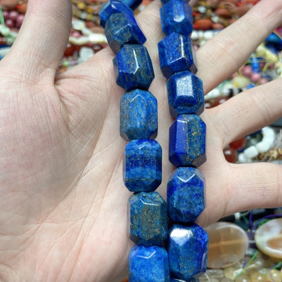 玛瑙/玉髓合金珠宝半成品2颗15x20m青金石桶珠