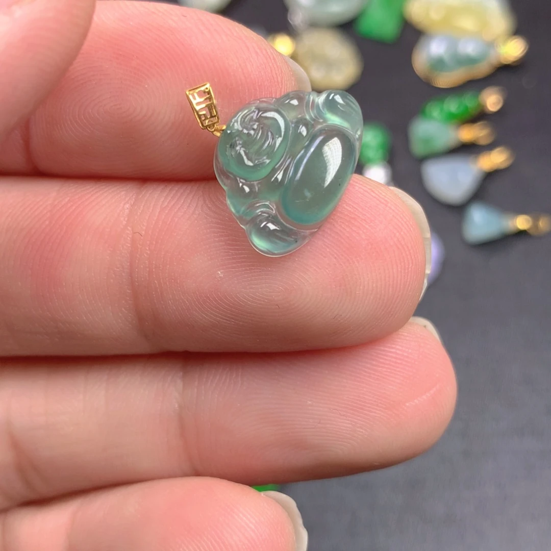 【闪购商品】颈饰18K金镶嵌翡翠翡翠