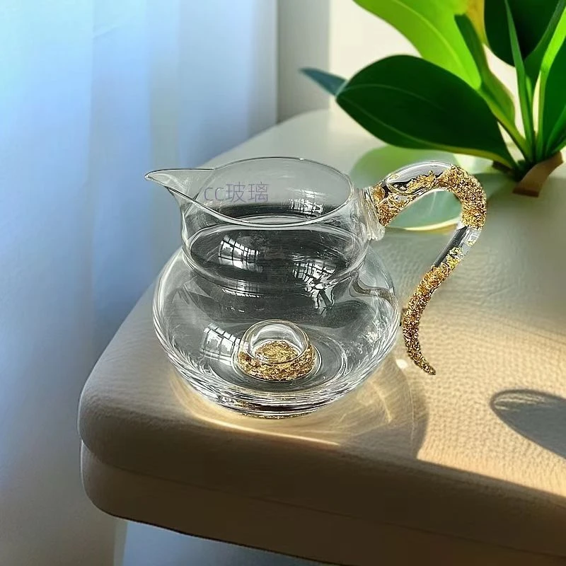 水晶玻璃公杯手工公道高档茶具茶器加厚耐热功夫透明公道杯