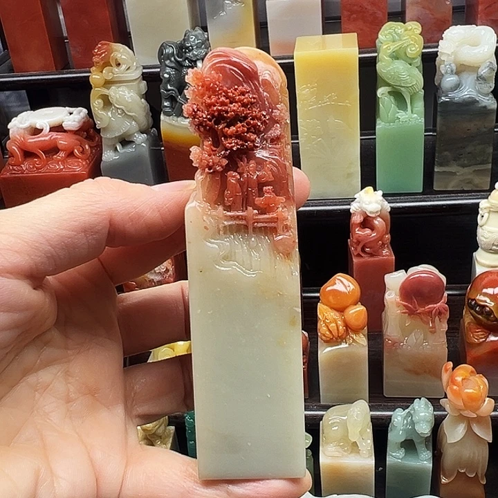 寿山石印石寿山石手工雕刻