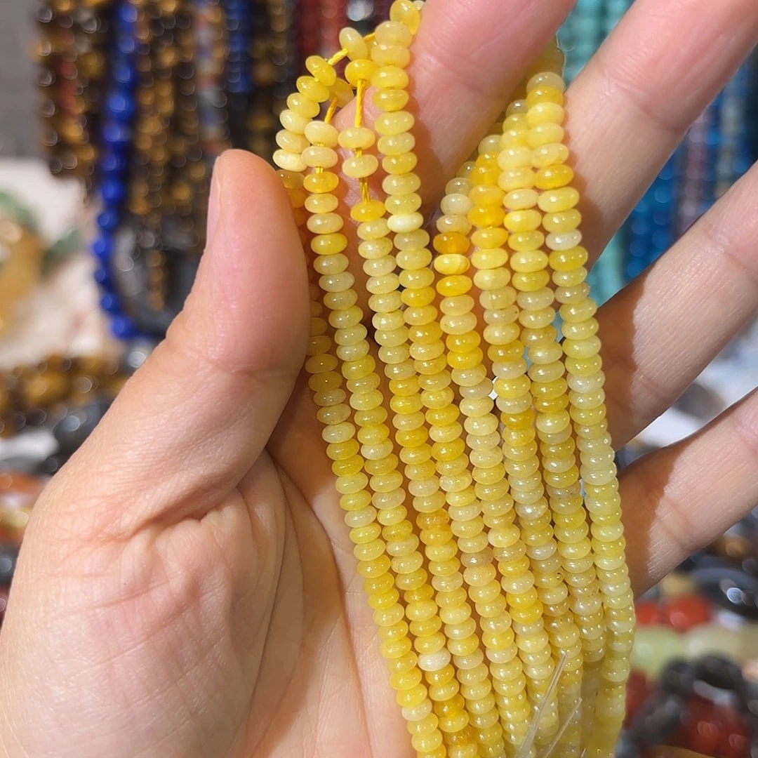 玛瑙/玉髓银S925镀金镶嵌珠宝半成品黄东陵一条2-4算盘