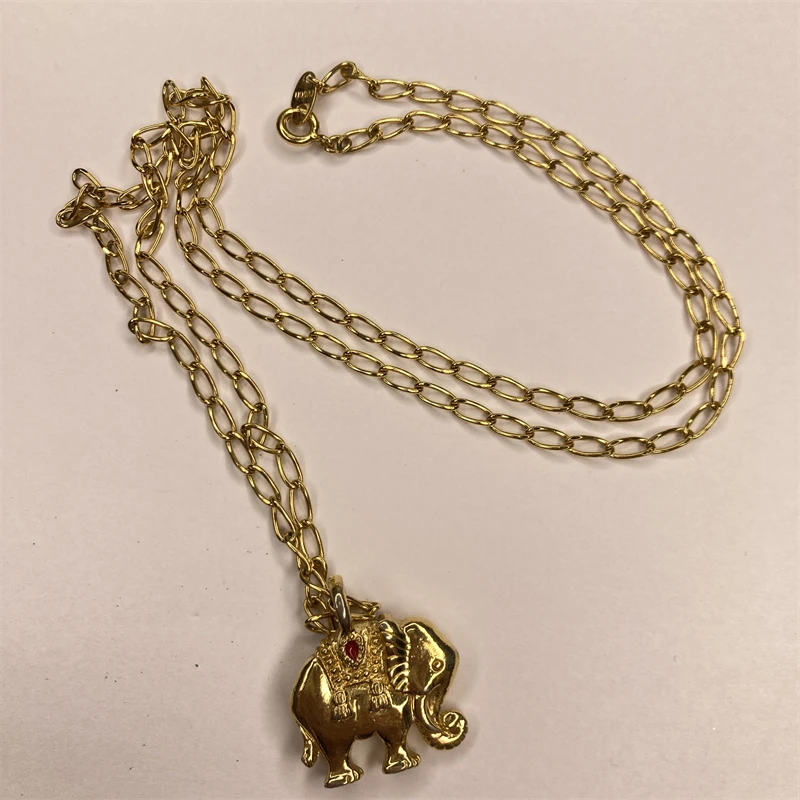 合金项链 芳芳家书本款金色大象项链1-7【2061223-003】