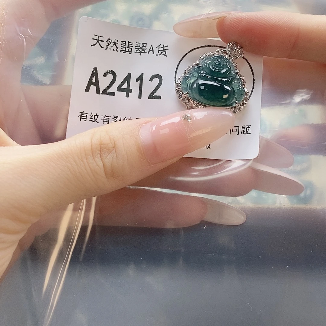 翡翠未镶嵌吊坠(赠链)