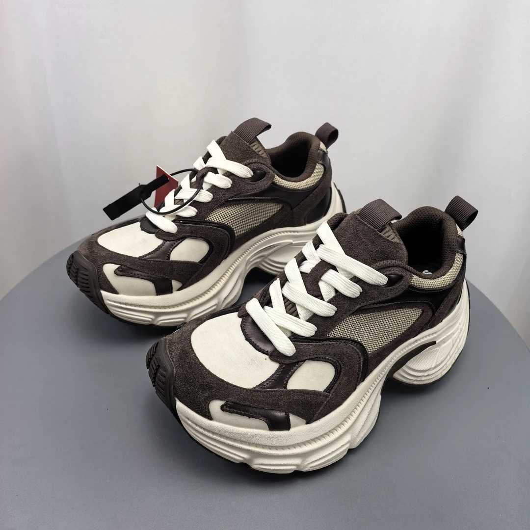 SGIRL TWTW小个子增高轮胎老爹鞋女2025新款网面透气增高休闲运动