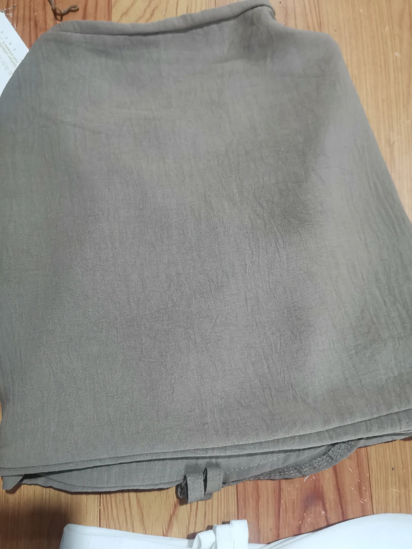 驼色真丝绉女裤1条面料