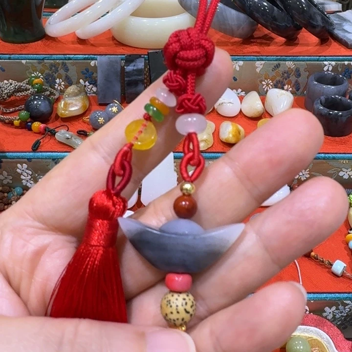 未镶嵌和田玉（子料）手机链