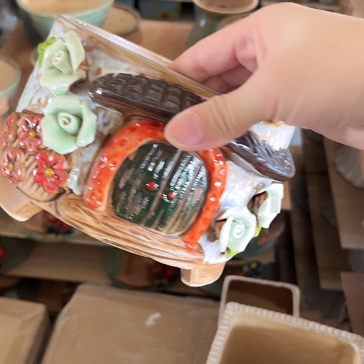花盆紫砂粗陶材质多肉花盆