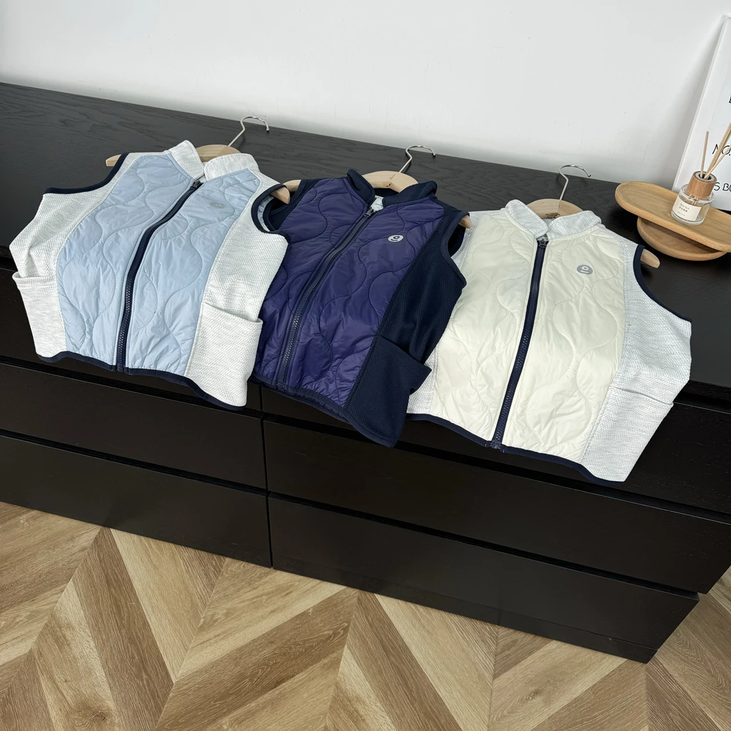 25春季新款夹棉马甲立领绗棉运动休闲宽松男童女童轻薄坎肩DS105