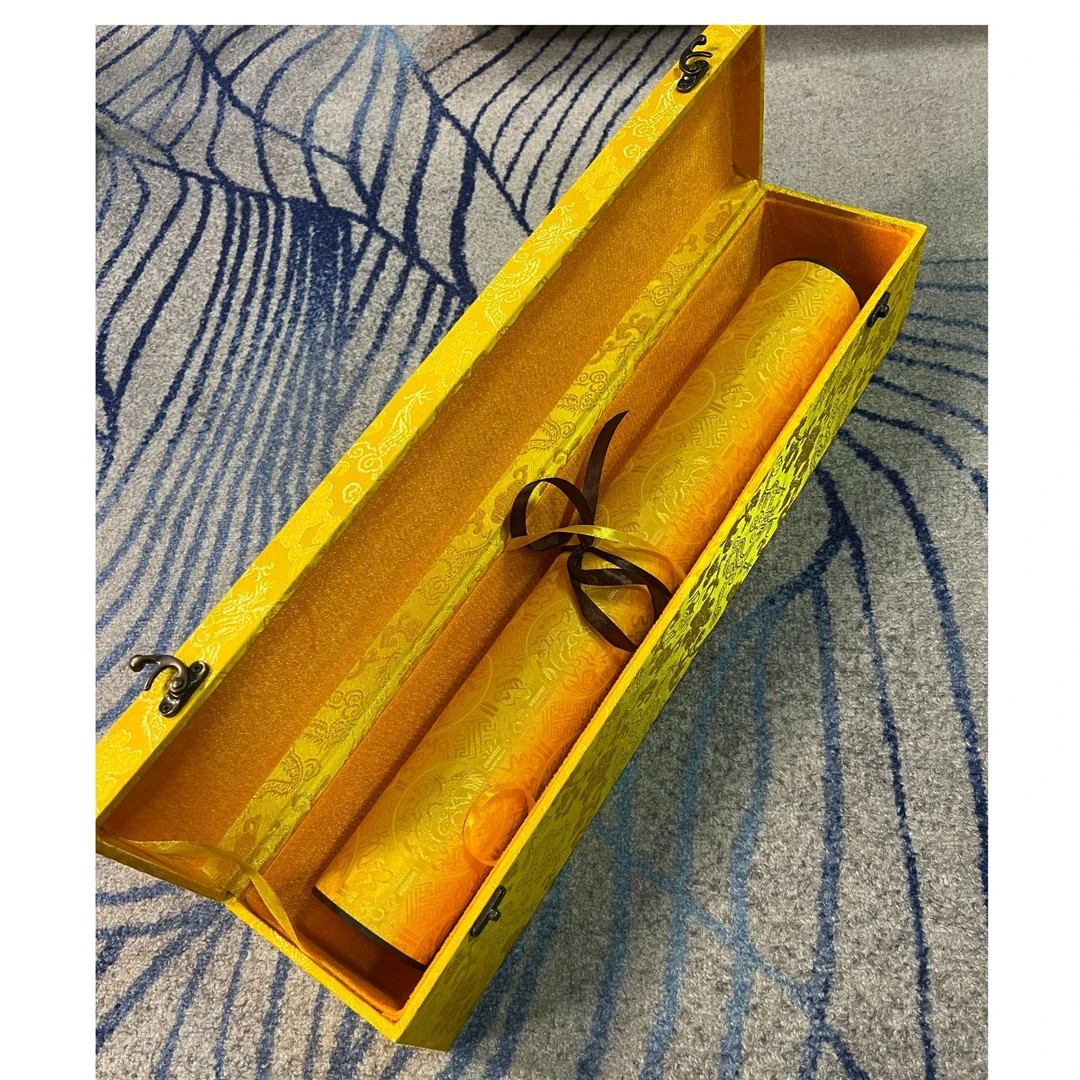 齐老手卷【重峦叠嶂】700*50cm送礼盒锦袋送礼作品