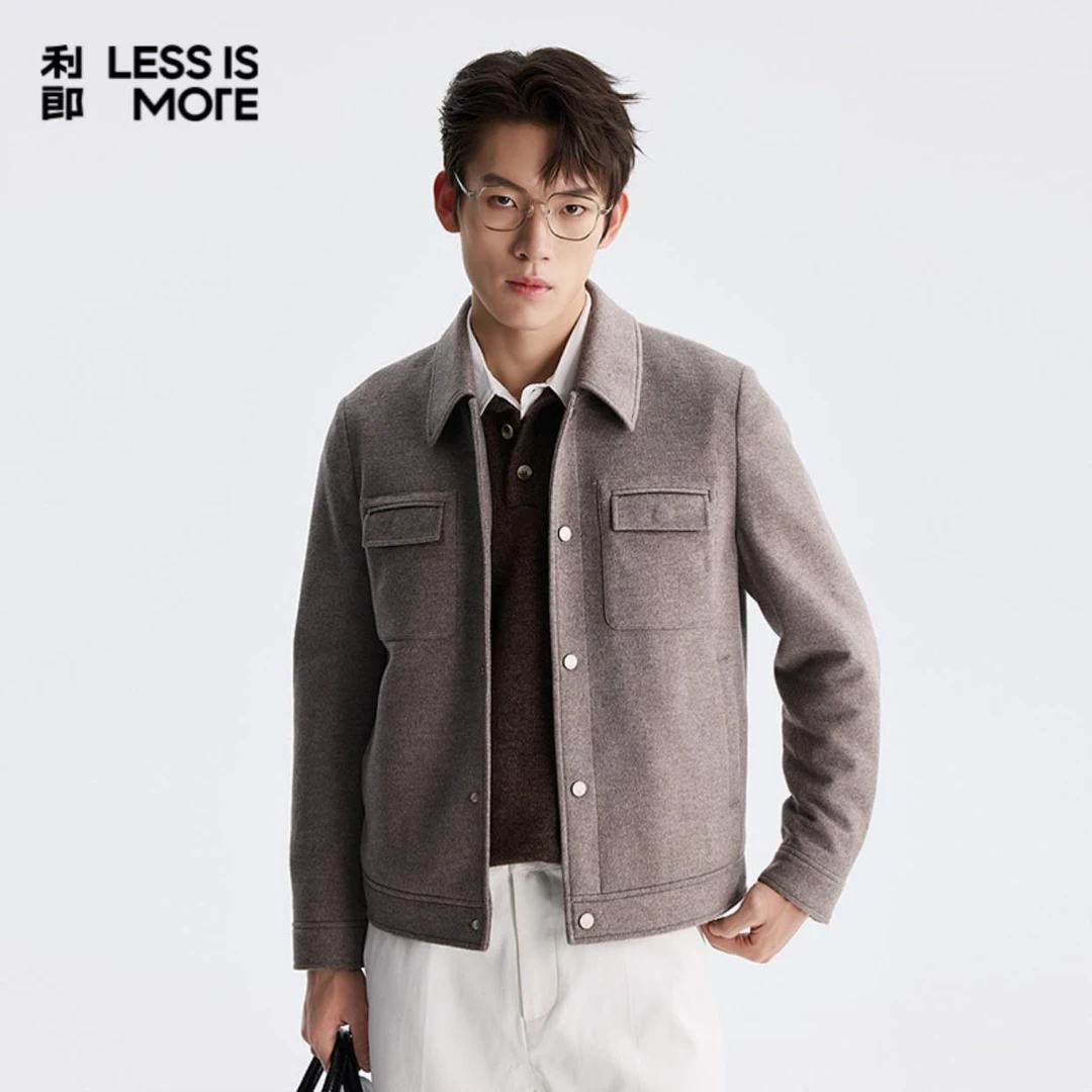 【商场同款】利郎青年商务毛呢外套2025冬季休闲保暖外套