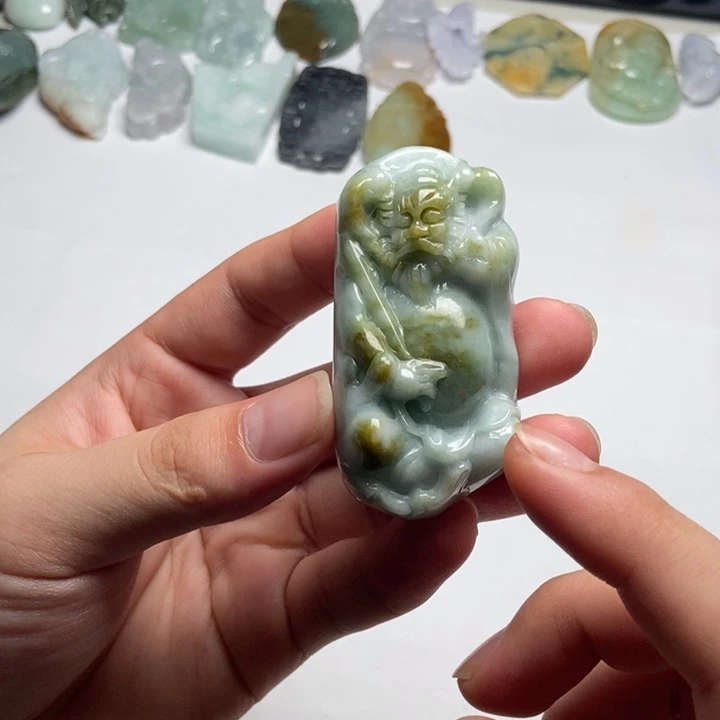 翡翠未镶嵌颈饰钟馗17